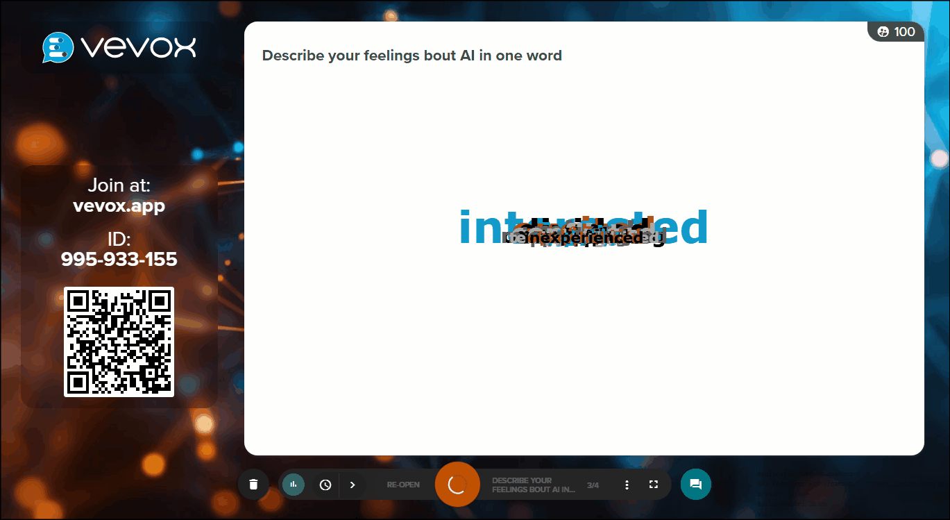 Get live insights from your word cloud polls