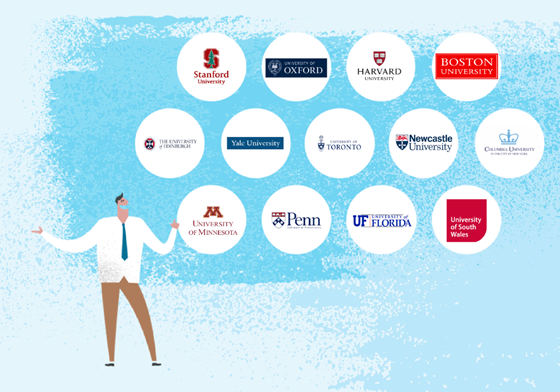 University logos vevox